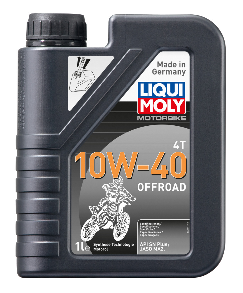 3055 Liqui Moly НС-синт. мот. масло д/4-т мотоц. Motorbike 4T Offroad 10W-40 SN MA2 (1 л)