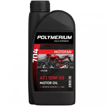 03434 Масло POLYMERIUM MOTOFAN 704 10W-50 4T 1L