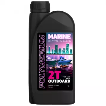 Моторное масло для водной техники POLYMERIUM MARINE OUTBOARD 2T SYNTHETIC BLEND 1L