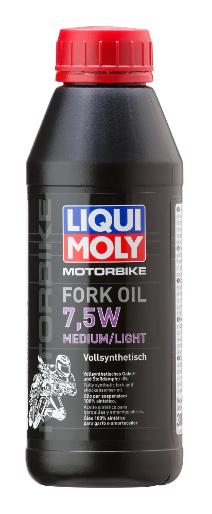 3099 Liqui Moly Синт. мот. масло д/вилок и амортизатора Motorbike Fork Oil Medium/Light 7.5W (0.5 л)