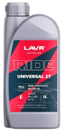 Ln7741 Моторное масло RIDE UNIVERSAL 2T FC LAVR MOTO 1л.