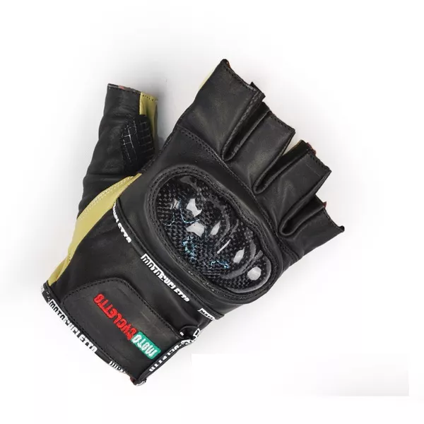 Мотоперчатки без пальцев Motocycletto HALF-FINGER, черные (L), кожа