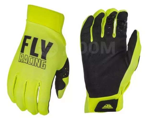 140126-939-8288 Перчатки FLY RACING WINDPROOF LITE (p-p 10) черный/Hi-Vis желтый