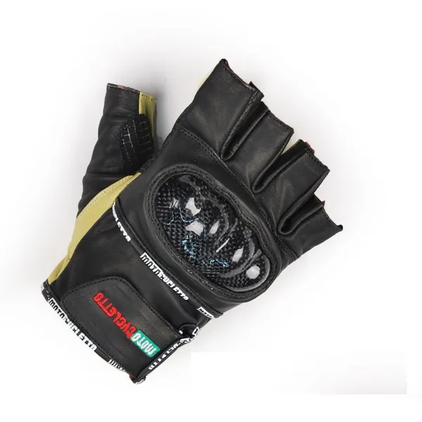 Мотоперчатки без пальцев Motocycletto HALF-FINGER, черные (L), кожа