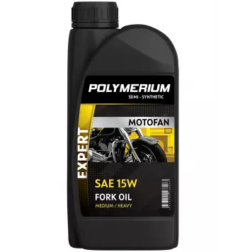 Масло для вилок и амортизаторов POLYMERIUM MOTOFAN FORK OIL EXPERT MEDIUM/HEAVY 15W 1L