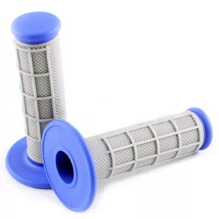010263-123-1430 Грипсы SM-PARTS MX двухкомпонентные синие/серые