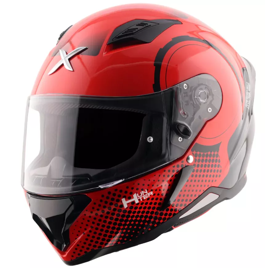 Шлем AXOR SH-890 HUNTER SPEAR, цвет черный/красный (M)