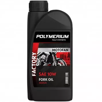 Масло для вилок и амортизаторов POLYMERIUM MOTOFAN FORK OIL FACTORY MEDIUM 10W 1L