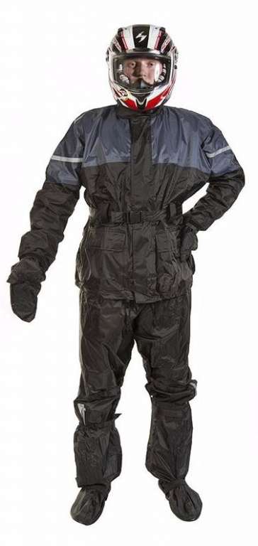 Дождевик (куртка+брюки) (р-р 3XL) PROUD TO RIDE цвет Черный 