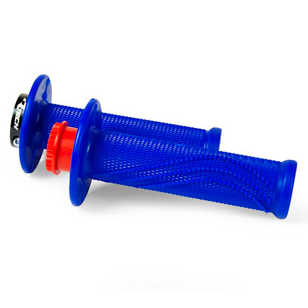 040296-123-7296 Грипсы lock-on + ручка газа R-Tech, синие