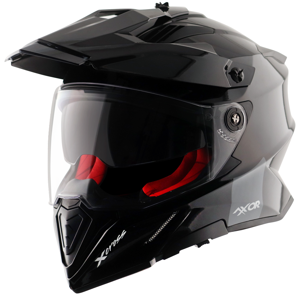 Шлем AXOR X-CROSS DUAL VISOR SC-E, цв.черный S