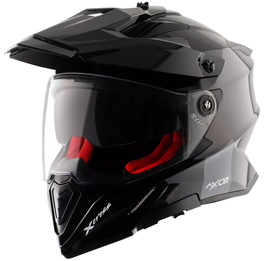 Шлем AXOR X-CROSS DUAL VISOR SC-E, цв.черный XL