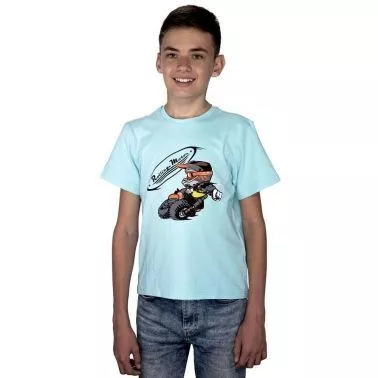 6430474-931-6476 Футболка Rolling Moto Kids, ц. мятный/голубой 134 см.