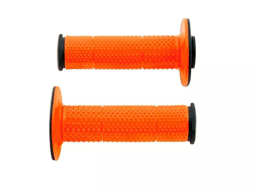 040296-123-2041 Грипсы R-Tech двухкомпонентные FULL DIAMOND (мягкие) оранжевый/черный