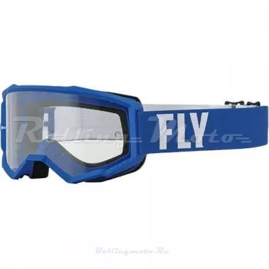 140126-604-4854 Очки для мотокросса детские, ц. синий/белый FLY RACING FOCUS YOUTH
